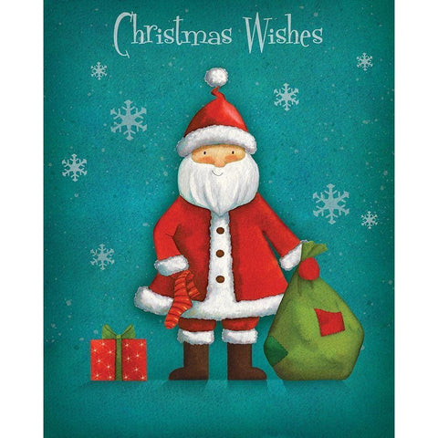 Christmas Wishes White Modern Wood Framed Art Print by P.S. Art