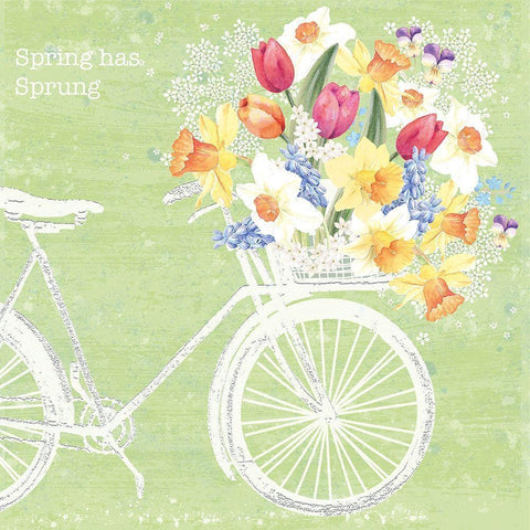 Spring Sprung White Modern Wood Framed Art Print by P.S. Art