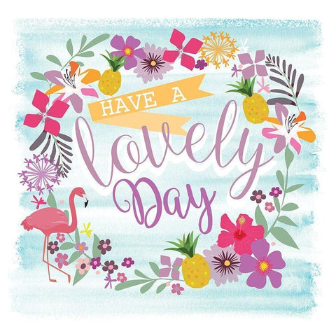 Lovely Day White Modern Wood Framed Art Print by P.S. Art