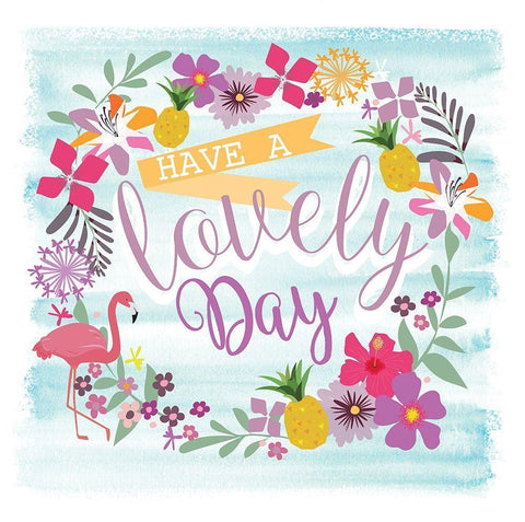 Lovely Day White Modern Wood Framed Art Print with Double Matting by P.S. Art