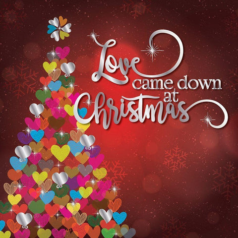 Love Christmas Black Modern Wood Framed Art Print by P.S. Art