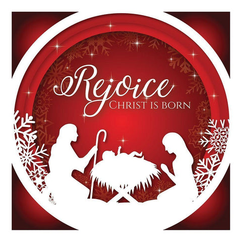 Rejoice Black Ornate Wood Framed Art Print with Double Matting by P.S. Art