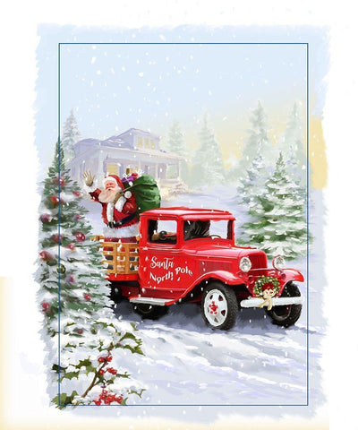 Northpole White Modern Wood Framed Art Print with Double Matting by P.S. Art