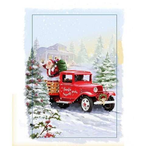 Northpole Black Modern Wood Framed Art Print with Double Matting by P.S. Art