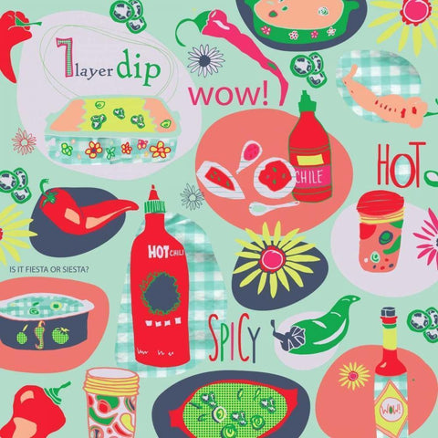 Kitchen Spice Gold Ornate Wood Framed Art Print with Double Matting by Pamela J. Wingard