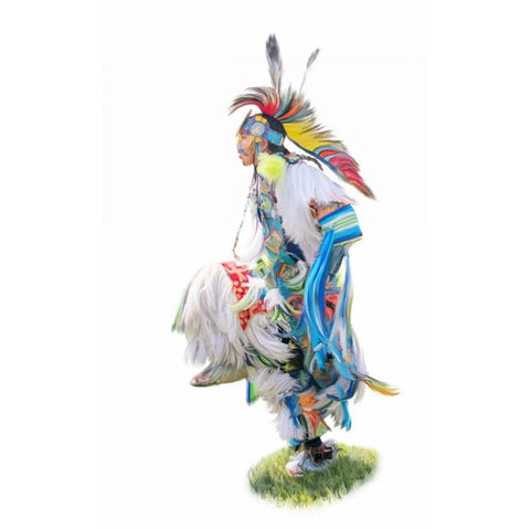 Native American Dancer Gold Ornate Wood Framed Art Print with Double Matting by Murdock, Ramona