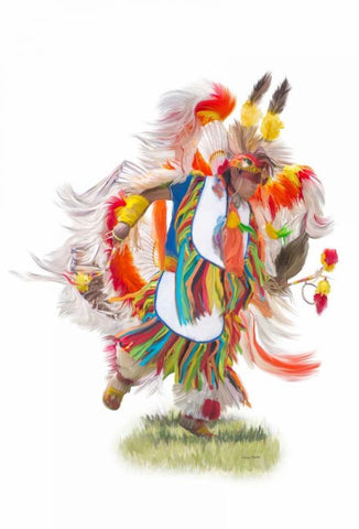 Native Rhythm Black Ornate Wood Framed Art Print with Double Matting by Murdock, Ramona