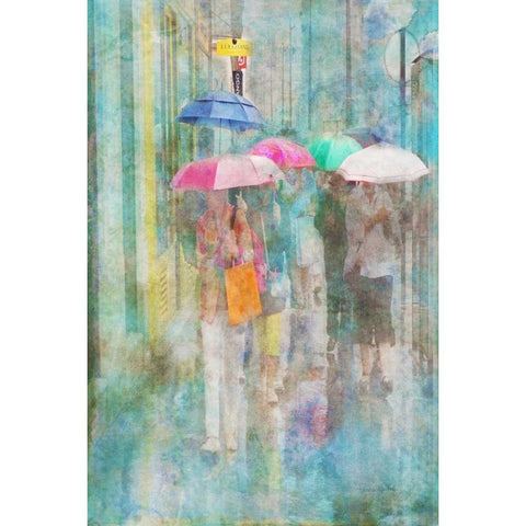 Rainy in Paris II Black Modern Wood Framed Art Print by Murdock, Ramona