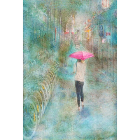 Rainy in Paris III Black Modern Wood Framed Art Print by Murdock, Ramona