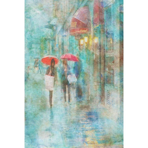Rainy in Paris IV Black Modern Wood Framed Art Print by Murdock, Ramona