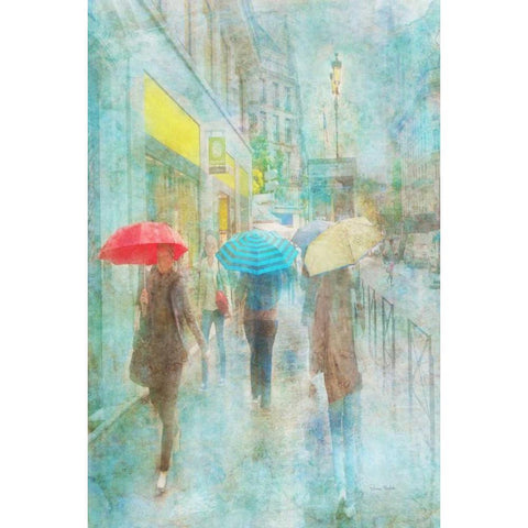 Rainy in Paris V Black Modern Wood Framed Art Print by Murdock, Ramona