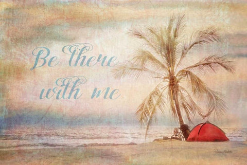 Be There Beach Black Ornate Wood Framed Art Print with Double Matting by Murdock, Ramona