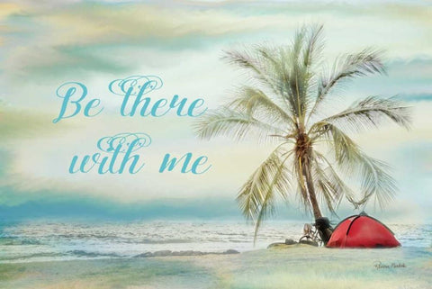 Be There Beach II Black Ornate Wood Framed Art Print with Double Matting by Murdock, Ramona