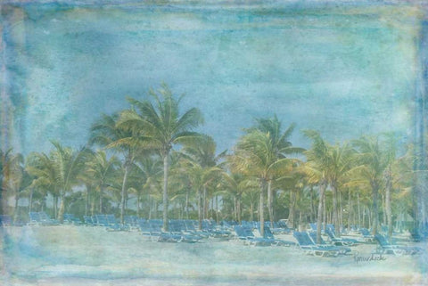 Paradise White Modern Wood Framed Art Print with Double Matting by Murdock, Ramona