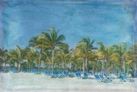 Paradise II White Modern Wood Framed Art Print with Double Matting by Murdock, Ramona