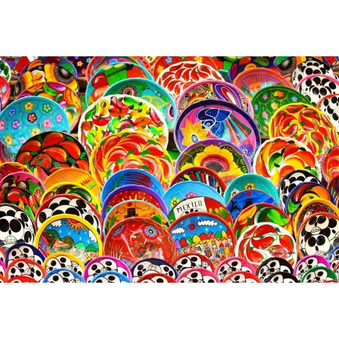 Souvenir Plates Black Modern Wood Framed Art Print with Double Matting by Murdock, Ramona