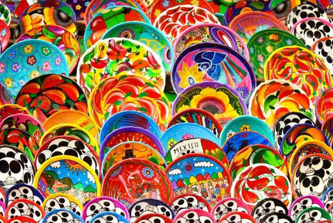 Souvenir Plates White Modern Wood Framed Art Print with Double Matting by Murdock, Ramona