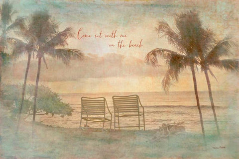 Sit with Me Black Ornate Wood Framed Art Print with Double Matting by Murdock, Ramona