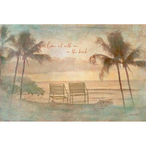 Sit with Me Black Modern Wood Framed Art Print with Double Matting by Murdock, Ramona