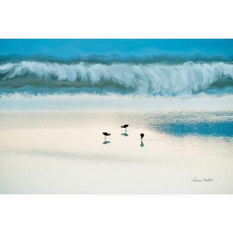 Just Three Black Modern Wood Framed Art Print with Double Matting by Murdock, Ramona