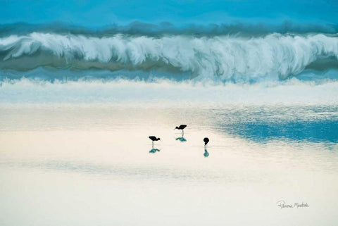 Just Three Black Ornate Wood Framed Art Print with Double Matting by Murdock, Ramona