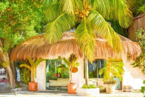 My Office in Paradise White Modern Wood Framed Art Print with Double Matting by Murdock, Ramona