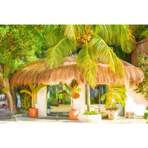 My Office in Paradise Black Modern Wood Framed Art Print with Double Matting by Murdock, Ramona