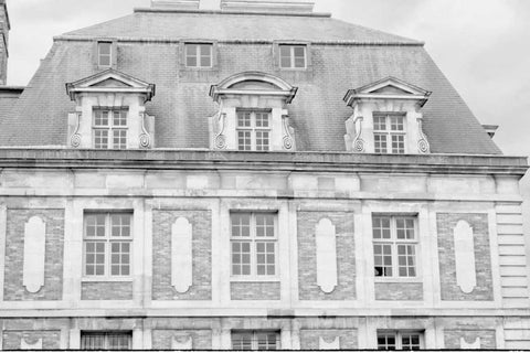 Paris House White Modern Wood Framed Art Print with Double Matting by Murdock, Ramona