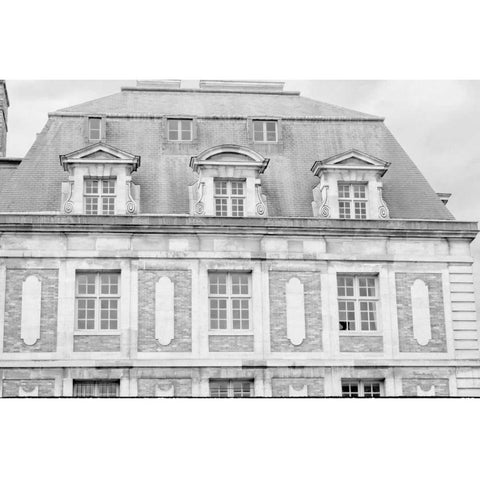 Paris House Black Modern Wood Framed Art Print by Murdock, Ramona