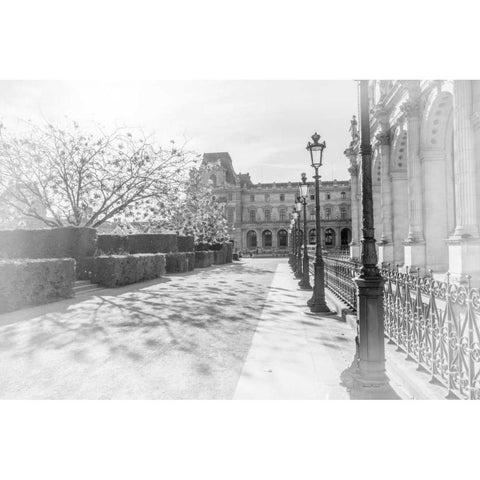 Avenue De La Louvre Black Modern Wood Framed Art Print with Double Matting by Murdock, Ramona