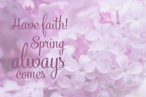 Faith in Spring White Modern Wood Framed Art Print with Double Matting by Murdock, Ramona