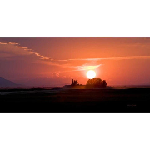 Idaho Sunset White Modern Wood Framed Art Print by Murdock, Ramona