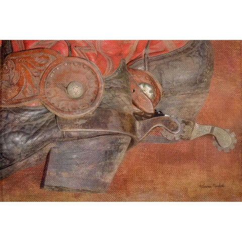 Spurs Black Modern Wood Framed Art Print by Murdock, Ramona