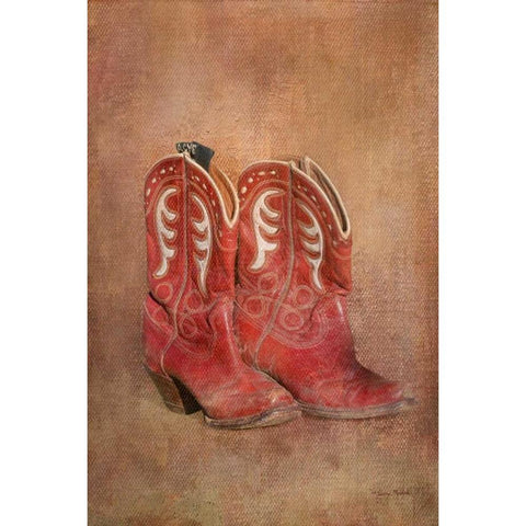 Her Boots Black Modern Wood Framed Art Print by Murdock, Ramona