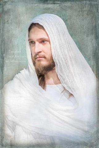 Messiah White Modern Wood Framed Art Print with Double Matting by Murdock, Ramona