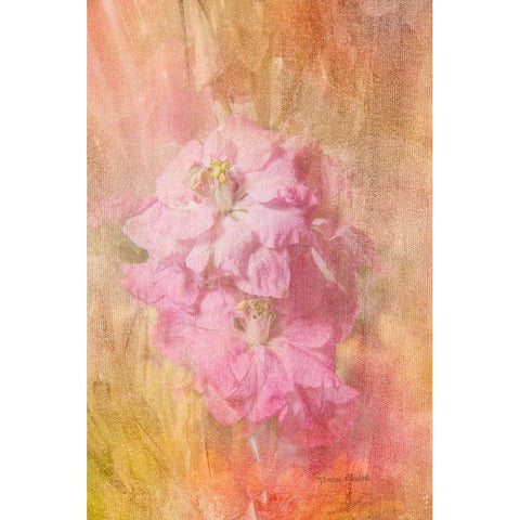 Snap Dragon Gold Ornate Wood Framed Art Print with Double Matting by Murdock, Ramona