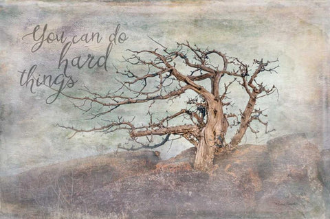 Hard Things White Modern Wood Framed Art Print with Double Matting by Murdock, Ramona