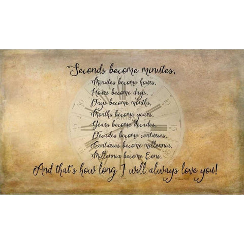 Seconds to Eons White Modern Wood Framed Art Print by Murdock, Ramona