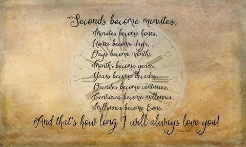 Seconds to Eons White Modern Wood Framed Art Print with Double Matting by Murdock, Ramona