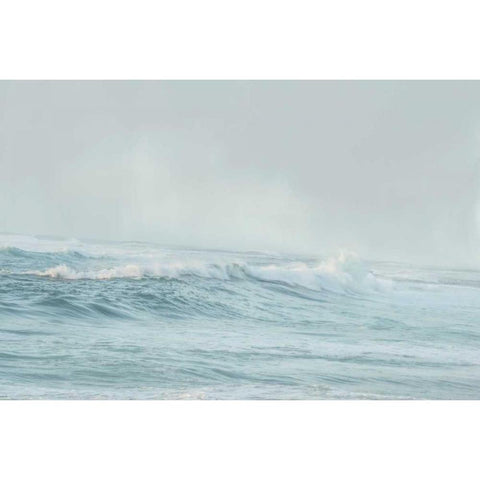 Stormy Sea Gold Ornate Wood Framed Art Print with Double Matting by Murdock, Ramona