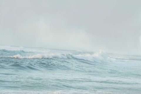 Stormy Sea White Modern Wood Framed Art Print with Double Matting by Murdock, Ramona