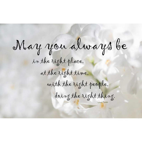 The Right Place Blessing Gold Ornate Wood Framed Art Print with Double Matting by Murdock, Ramona