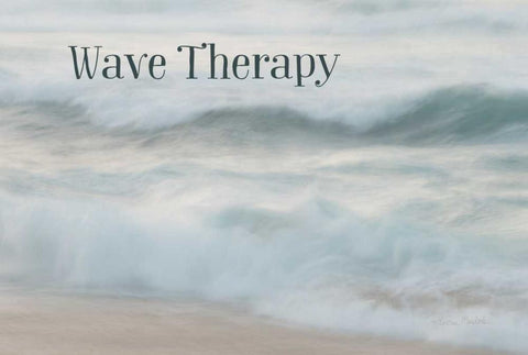 Wave Therapy White Modern Wood Framed Art Print with Double Matting by Murdock, Ramona