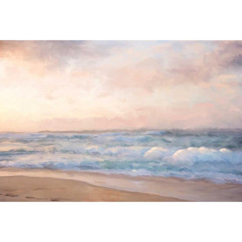 Heavy Seas at Sunset Black Modern Wood Framed Art Print by Murdock, Ramona