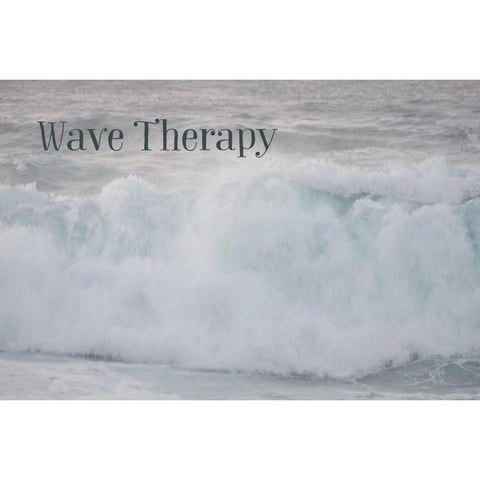 Wave Therapy II Black Modern Wood Framed Art Print by Murdock, Ramona
