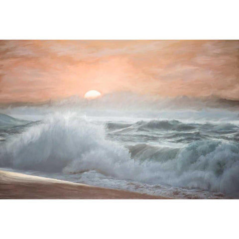 Heavy Seas at Sunset II Black Modern Wood Framed Art Print by Murdock, Ramona