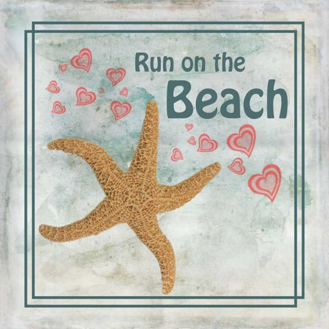 Run on the Beach Black Modern Wood Framed Art Print by Murdock, Ramona