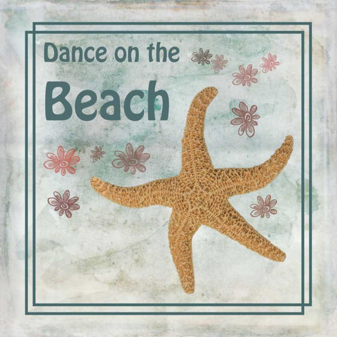 Dance on the Beach White Modern Wood Framed Art Print with Double Matting by Murdock, Ramona