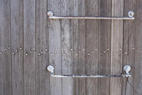 Weathered Wood and Iron II White Modern Wood Framed Art Print with Double Matting by Murdock, Ramona