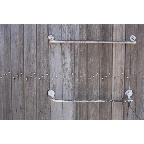 Weathered Wood and Iron II Black Modern Wood Framed Art Print by Murdock, Ramona